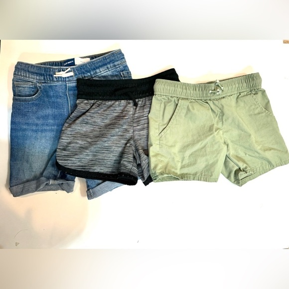 Lot of 3 Girls Shorts Green, Black, Jeans, Size 5 Various Brands - Picture 1 of 10